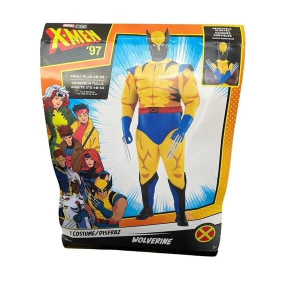 Adult Plus 48-52 Wolverine X-Men '97 Halloween Costume - Picture 2 of 6